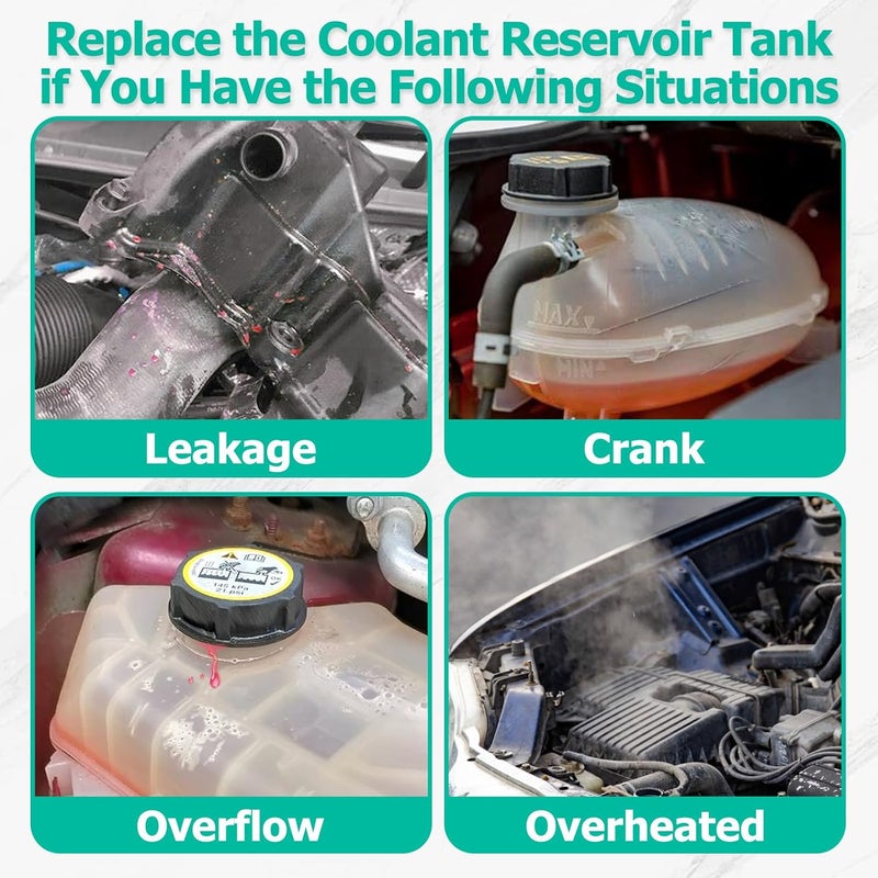PYHAUTO Engine Coolant Reservoir Tank with Cap 603-213 Compatible with 2000-2005 Excursion,1999-2004 F250 F350 F450 F550 Super Duty,Replace 2C3Z8A080AA,6C358A080AC - Image 5